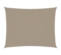 vidaXL Toldo Parasol Lona Protector Solar Sombra de Patio Jardín Terraza Balcón Exterior de Vela Rectangular de Tela Oxford Gris Taupe 2,5x3,5 m