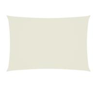 vidaXL Toldo Parasol Lona Protector Solar Sombra de Patio Jardín Terraza Balcón Parque Exterior de Vela Rectangular Tela Oxford Crema 2,5x4,5 m