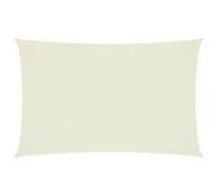 vidaXL Toldo Parasol Lona Protector Solar Sombra de Patio Jardín Terraza Balcón Parque Exterior de Vela Rectangular de Tela Oxford Crema 2x4,5 m