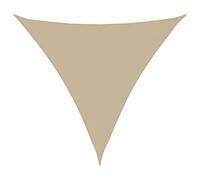 vidaXL Toldo Parasol Lona Protector Solar Sombra de Patio Jardín Terraza Balcón Parque Exterior de Vela Triangular de Tela Oxford Beige 3x3x3 m