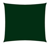 vidaXL Toldo Parasol Lona Protector Solar Sombra de Patio Jardín Terraza Balcón Parque Exterior de Vela Cuadrado de Tela Oxford Verde Oscuro 5x5 m