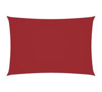 vidaXL Toldo Parasol Lona Protector Solar Sombra de Patio Jardín Terraza Balcón Parque Exterior de Vela Rectangular Tela Oxford Rojo 2,5x4,5 m