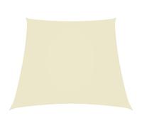 vidaXL Toldo Parasol Lona Protector Solar Sombra de Patio Jardín Terraza Balcón Parque Exterior de Vela Trapezoidal de Tela Oxford Crema 2/4x3 m