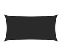 vidaXL Toldo Parasol Lona Protector Solar Sombra de Patio Jardín Terraza Balcón Parque Infantil Exterior de Vela HDPE Negro 160 g/m² 2,5x5 m
