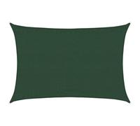 vidaXL Toldo Parasol Lona Protector Solar Sombra de Patio Jardín Terraza Balcón Parque Infantil Exterior de Vela Verde Oscuro HDPE 160 g/m² 3,5x5 m