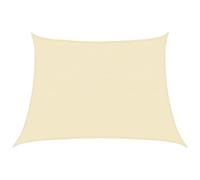 vidaXL Toldo Parasol Lona Protector Solar Sombra de Patio Jardín Terraza Balcón Parque Infantil Exterior de Vela HDPE Crema 160 g/m² 4/5x3 m