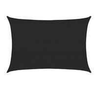 vidaXL Toldo Parasol Lona Protector Solar Sombra de Patio Jardín Terraza Balcón Parque Infantil Exterior de Vela Negro HDPE 160 g/m² 3,5x5 m