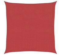 vidaXL Toldo Parasol Lona Protector Solar Sombra de Patio Jardín Terraza Balcón Parque Infantil Exterior de Vela Rojo HDPE 160 g/m² 2,5x2,5 m