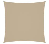 vidaXL Toldo Parasol Lona Protector Solar Sombra de Patio Jardín Terraza Balcón Parque Infantil Exterior de Vela Cuadrado de Tela Oxford Beige 4x4 m