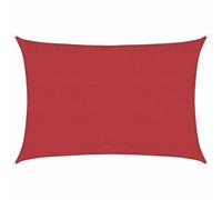 vidaXL Toldo Parasol Lona Protector Solar Sombra de Patio Jardín Terraza Balcón Parque Infantil Exterior de Vela Rojo HDPE 160 g/m² 3,5x5 m