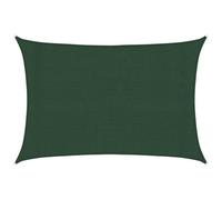 vidaXL Toldo Parasol Lona Protector Solar Sombra de Patio Jardín Terraza Balcón Parque Infantil Exterior de Vela Verde Oscuro HDPE 160 g/m² 3x5 m