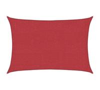 vidaXL Toldo Parasol Lona Protector Solar Sombra de Patio Jardín Terraza Balcón Parque Infantil Exterior de Vela Rojo HDPE 160 g/m² 3x4,5 m