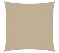 vidaXL Toldo Parasol Lona Protector Solar Sombra de Patio Jardín Terraza Balcón Parque Infantil Exterior de Vela Cuadrado de Tela Oxford Beige 6x6 m