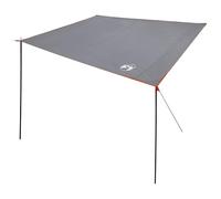 vidaXL Toldo Rectangular para Camping al Aire Libre | Impermeable y Duradero en Gris y Naranja 460 x 240 cm, Transpirable con Cremallera - Ideal para Refugio en la Carpa y Equipo al Exterior, Súper