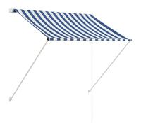 vidaXL Toldo Retráctil 150x150 cm Azul Blanco Marquesina Carpa Techo Protector