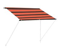 vidaXL Toldo Retráctil Aire Libre Camping Protección Balcón Exterior Solar Pabellón Cubre Impermeable Tienda Quiosco Sombrilla Naranja y Marrón