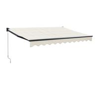 vidaXL Toldo retráctil Aluminio y Tela Color Crema 3,5x2,5 m, toldo, toldo de Patio, toldo de jardín, toldo para Puertas, toldo de terraza