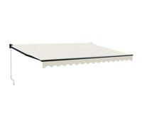vidaXL Toldo retráctil Aluminio y Tela Color Crema 4,5x3 m, toldo, toldo de Patio, toldo de jardín, toldo para Puertas, toldo de terraza