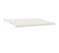 vidaXL Toldo retráctil Aluminio y Tela Color Crema 5x3 m, toldo, toldo de Patio, toldo de jardín, toldo para Puertas, toldo de terraza