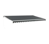 vidaXL Toldo retráctil Aluminio y Tela Gris Antracita 5x3 m, toldo, toldo de Patio, toldo de jardín, toldo para Puertas, toldo de terraza