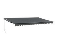 vidaXL Toldo retráctil Aluminio y Tela Gris Antracita 5x3 m, toldo, toldo de Patio, toldo de jardín, toldo para Puertas, toldo de terraza