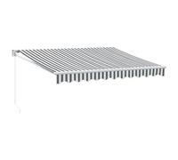 vidaXL Toldo retráctil Aluminio y Tela Gris Antracita y Blanco 3x2,5 m, toldo, toldo de Patio, Dosel de toldo, toldo de Puerta, Dosel retráctil