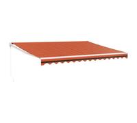 vidaXL Toldo retráctil Aluminio y Tela Naranja y marrón 4,5x3 m, toldo, toldo de Patio, toldo de jardín, toldo para Puertas, toldo de terraza