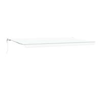 vidaXL Toldo Retráctil Automático Blanco 600 x 300 cm, Duradero, Resistente a UV y Agua para Balcón, Patio, Sombra Exterior, Cobertura Motorizada para Jardín, Protección Climatológica en Casa