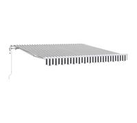 vidaXL Toldo retráctil automático Gris Antracita y Blanco 300x250 cm, toldo, toldo de Patio, Dosel toldo, toldo de Puerta, Dosel retráctil