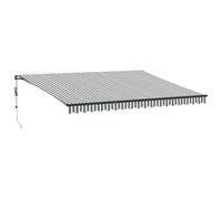 vidaXL Toldo retráctil automático Gris Antracita y Blanco 450x350 cm, toldo, toldo de Patio, Dosel toldo, toldo de Puerta, Dosel retráctil