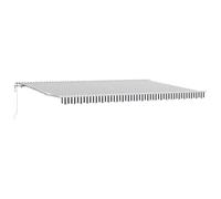 vidaXL Toldo retráctil automático Gris Antracita y Blanco 500x300 cm, toldo, toldo de Patio, Dosel toldo, toldo de Puerta, Dosel retráctil
