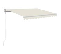 vidaXL Toldo Retráctil Automático, Sombrilla Plegable, Toldo Resistente al Agua Rayos UV, Toldo para Balcón Jardín Terraza, Color Crema