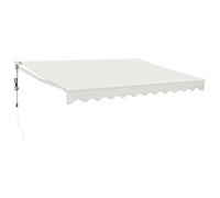 vidaXL Toldo Retráctil Automático, Toldo Eléctrico con Motor, Sombrilla Colgante de Pared, Toldo para Balcón Patio Tienda, Color Crema 3,5x2,5 m