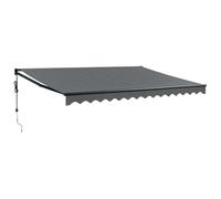 vidaXL Toldo Retráctil Automático, Toldo Eléctrico con Motor, Sombrilla Colgante de Pared, Toldo para Balcón Patio Tienda, Gris Antracita 4,5x3 m