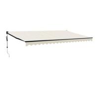 vidaXL Toldo Retráctil Automático, Toldo Eléctrico con Motor, Sombrilla Colgante de Pared, Toldo para Balcón Patio Tienda, Color Crema 5x3 m