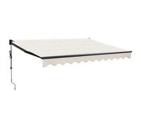 vidaXL Toldo Retráctil Automático, Toldo Eléctrico con Motor, Sombrilla Colgante de Pared, Toldo para Balcón Patio Tienda, Color Crema 3x2,5 m