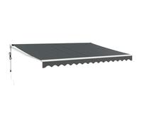 vidaXL Toldo Retráctil Automático, Toldo Eléctrico con Motor, Sombrilla Colgante de Pared, Toldo para Balcón Patio Tienda, Gris Antracita 4x3 m