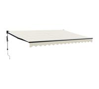 vidaXL Toldo Retráctil Automático, Toldo Eléctrico con Motor, Sombrilla Colgante de Pared, Toldo para Balcón Patio Tienda, Color Crema 4,5x3 m