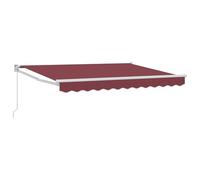 vidaXL Toldo retráctil Burdeos 3 x 2 m 100% Poliéster y Aluminio