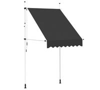 Toldo Retráctil De Operación Manual Antracita 150 Cm