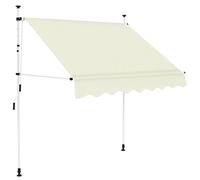 vidaXL Toldo Retráctil Operación Manual 200 cm Crema Techo Marquesina Cubierta