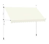 vidaXL Toldo retráctil de operación Manual 350 cm Crema