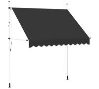 vidaXL Toldo Retráctil de Operación Manual Antracita 250 cm Techo Marquesina