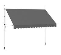 vidaXL Toldo retráctil de operación manual antracita 350 cm