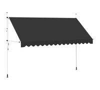 vidaXL Toldo retráctil de operación manual antracita 400 cm