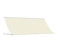 vidaXL Toldo retráctil de Tela y Acero Crema 400x150 cm, toldo de Patio, toldo de Ventana, toldo de balcón, toldo retráctil, toldo de Patio retráctil
