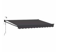 vidaXL Toldo Retráctil Eléctrico Antracita 2,5 x 2 m, Toldo automático, Moderno y eléctrico, retráctil, con LED, para Patio, ¡Sombra Funcional al Aire Libre