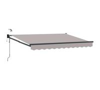 vidaXL Toldo Retráctil Eléctrico Gris Claro 3 x 2,5 m, Toldo automático, Moderno y eléctrico, retráctil, con LED, para Patio, ¡Sombra Funcional al Aire Libre