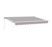 vidaXL Toldo retráctil Gris Claro 3.5 x 2m. Se Opera a Mano. Tiene Tela Que resiste el Agua y los Rayos UV. La Estructura es de Aluminio con Acabado en Polvo. Se Monta en la Pared. Ideal para Crear s
