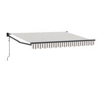 vidaXL Toldo retráctil Gris Claro y Blanco. 3,5 x 2,5 m